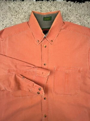Camisa De Colección Boston Traders Adulto Grande Naranja Sólida Abotonada Para Hombres Manga Larga Foto 1 de 4
