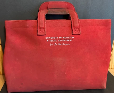 ULTRA RARE VINTAGE UNIVERSITY OF HOUSTON COUGARS COMPUTER / BOOK BAG SATCHEL Cover