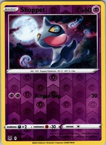 Shuppet SWSH11: Lost Origin Reverse Holo 072/196 NM - Picture 1 of 2