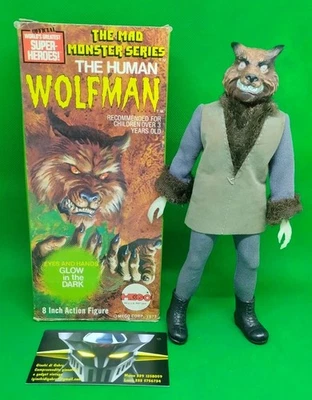 Rare Figure The Mad Monster Series THE HUMAN WOLFMAN h 20 cm MEGO 1973 Hong Kong - Imagen 1 de 4