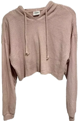 Rue21 Sudadera con Capucha Acanalada Pullover Chaqueta Recortada Rosa Manga Larga Mujer Talla M Foto 1 de 4