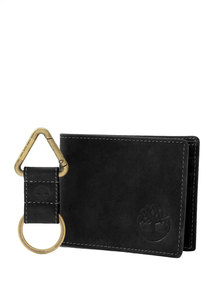 TIMBERLAND SET PORTAFOGLIO E PORTACHIAVI BILLFOLD NERO - Immagine 1 di 1
