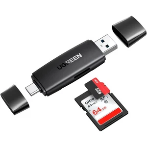 USB SD Kartenleser Dual Stecker Schnell & Kompatibel mit iPhone, Android, Win... - Bild 1 von 10