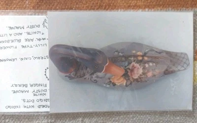 DELANE LANGE Decoy SWAN FLORAL ROSES ON BACK ADVANCED PAINTING PATTERN 1987 37 - Image 1 of 4