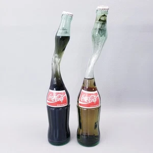 2 - RARE Vintage UNOPENED "TWISTED NECK" Coca Cola BLOWN GLASS Long Neck Bottles - Bild 1 von 9