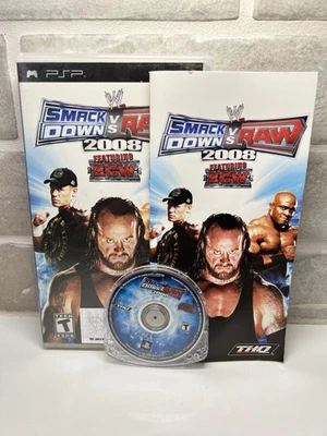 Smack Down Vs. Raw 2008 - Sony PSP - Complete CIB - Replacement UMD - Tested - Image 1 of 4