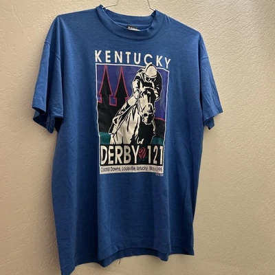 Vintage 1995 Kentucky Derby 121 Horse Racing Churchill Downs Shirt Size XL  - Изображение 1 из 4