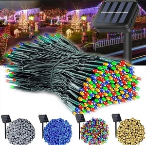 30-200 LED Solar String Lights Outdoor Garden Party Xmas Fairy Wedding Lamp - Picture 1 of 12