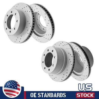 8 проушин для Dodge Ram 1500 Ram 2500 Ram 3500 Передние задние перфорированные дисковые тормозные диски - Изображение 1 из 4