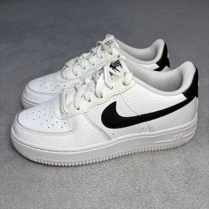 Size 3.5Y - Nike Air Force 1 '07 Shoes White CT3839-100 Tumbled Leather Panda - Picture 1 of 7