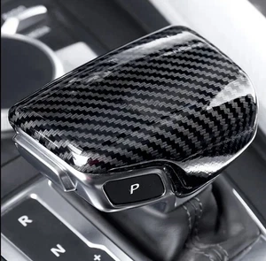 Schaltknauf Abdeckung Carbon Faser für Audi A4 A5 A6 A7 Q3 Q5 Q7 Q8 - Bild 1 von 3