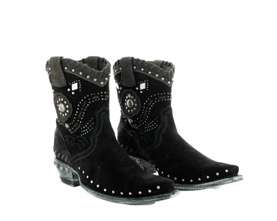 Botas Old Gringo Para Mujer Native Pride Botines Punta Corta Negro Conchos Tachuelas 9.5 B Foto 1 de 4