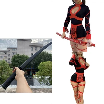 Mujeres Ninja Sexy Mameluco Disfraz Y Cuchillo Katana Foto 1 de 3