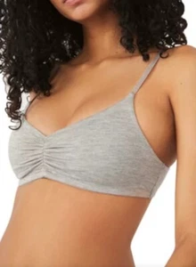 FREE PEOPLE Intimately Gray The Essential weiche Baumwoll-Bralette Größe SMALL NEU - Bild 1 von 8
