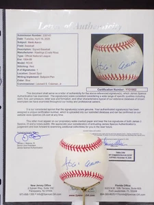 HANK AARON HOF Signed Autograph Auto NL Baseball Braves. SWEET SPOT JSA 💎LOA - Picture 1 of 8