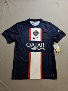 Paris Saint Germain Qatar Airways Soccer Jersey Men's M Blue Short Sleeves New. - Picture 1 of 12