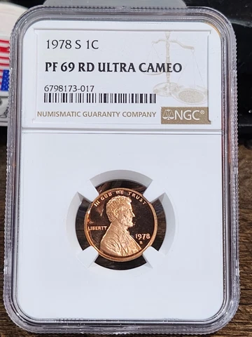 1978 S Lincoln 1c, NGC Certified PF 69 UCAM RD, 017 Cover