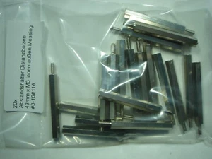 20x Abstandshalter Distanzbolzen 43mm x M3 innen-außen Messing #3-16#12n - Imagen 1 de 4