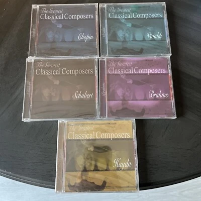 Lot Of 5 The Greatest Classical Composers Chopin Vivaldi Schubert Brahms Haydn Foto 1 de 4