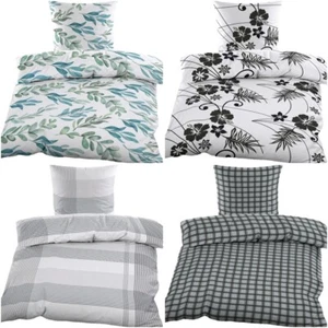 Bettwäsche 135x200 Renforce Bettbezug 2-tlg und 4-tlg mit Knöpfen 100% Baumwolle - Bild 1 von 5