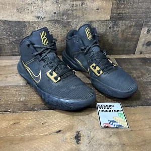 Nike Kyrie Flytrap 4 Black Metallic Gold Shoe Men's Size 8 CT1972-005 Sneaker - Picture 1 of 10