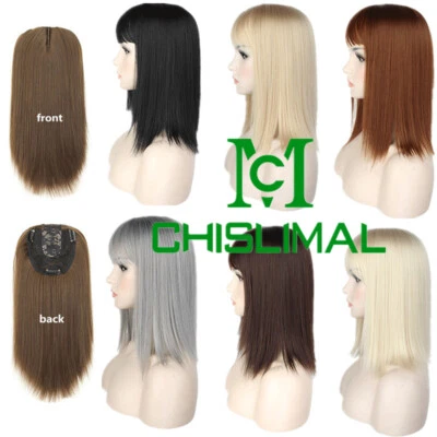 12英寸柔软合成发饰女士发饰Toupe Topper Closure Bangs — 第 1/4 张图片