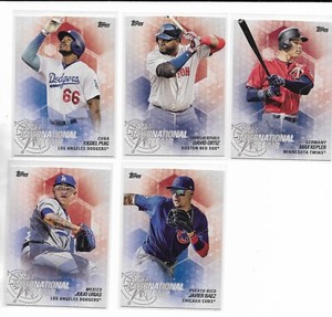 2018 Topps Update INTERNATIONAL AFFAIR Pick-A-Card Puig Ortiz Kepler Urias Baez