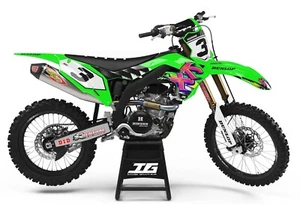 Gráficos retro semi personalizados KAWASAKI KX450F (2019-2023) KX250F (2021-2024) - Imagen 1 de 3