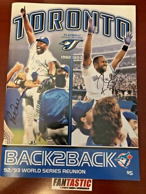 Pat Tabler  Rob Butler Signed Toronto Blue Jays 1992/93  Back2Back 2009 Magazine - Image 1 of 2