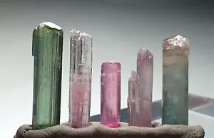 Wunderschöne fertige dreifarbige Turmalinkristalle aus Afghanistan 🙂 🙂 - Bild 1 von 5