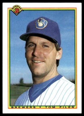 Tom Filer #385 1990 Bowman  Milwaukee Brewers - Image 1 of 2