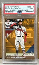 2018 TOPPS NOW Off Season Bonus #OSB-2 RONALD ACUNA JR. PSA 9 MINT BRAVES ROOKIE