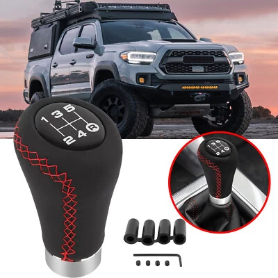 Manual Shift Knob Gear Stick Shifter Lever Leather 5 Speed For Toyota Tacoma Foto 1 de 4