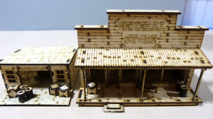 28 MM Western General Store War Games/Town Wood Model About 1:56 Scale Assembled