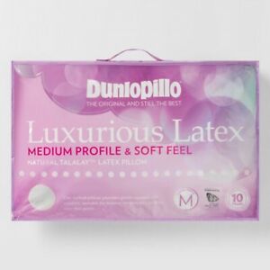NEW Dunlopillo Luxurious Latex Medium Profile & Soft Pillow