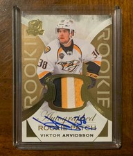 Viktor Arvidsson 2015-16 UD The Cup Auto Rookie Patch (3 CLR) GOLD SP 01/24