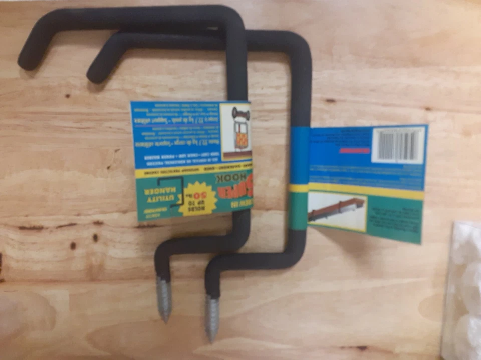 2pk Crawford Large Utility Hanger 50 LB Capacity Overhead Storage Vinyl Sh17-25