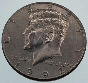 1992 D Kennedy Half Dollar 50C - Circulated - Clad  (SKU 164) - Picture 1 of 4