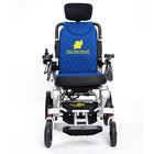 Fold And Travel Auto Recline Lightweight Foldable Electric Power Wheelchair