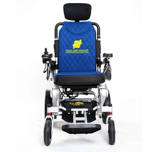 Fold And Travel Auto Recline Lightweight Foldable Electric Power Wheelchair - Picture 1 of 15