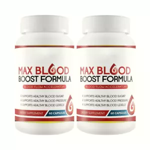 2-Pack Max Blood Boost Formula- Natural Blood Sugar Supplement - 120 Capsules - Picture 1 of 6