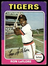 1975 TOPPS RON LEFLORE RC DETROIT TIGERS #628