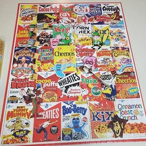 White Mountain 1000 Puzzle General Mills Müslischachteln größere Teile EUC - Bild 1 von 4