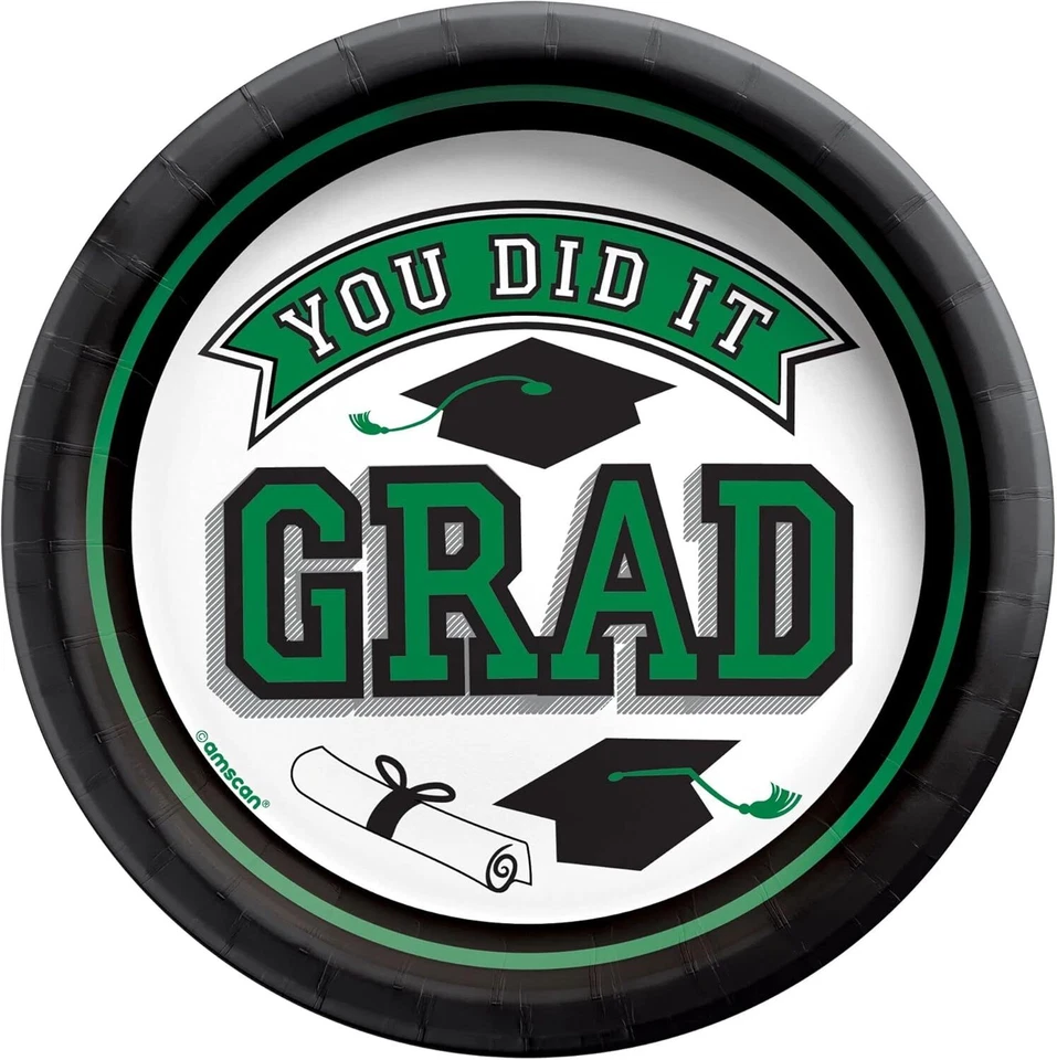 True to Your School Spirit Graduation Theme Party 6.75" Dessert Plates 11 COLORS - Image 1 of 1