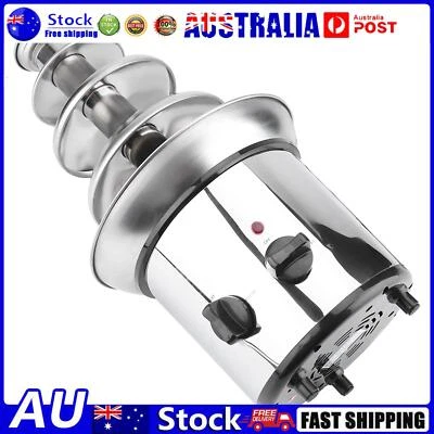 4-Tier Electric Chocolate Fondue Fountain Melting Machine - Stainless Steel` - image 1 of 4