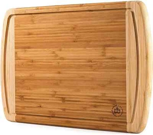Large Bamboo Kitchen Cutting Board - Wood Chopping Board / Butcher Block, 18x 12 - Picture 1 of 10