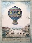 Decor POSTER.Office Home room Art Design.Hot air balloon.1783 French first.6907