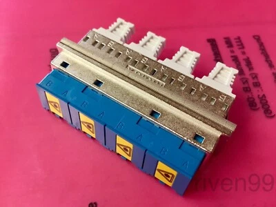 MOLEX LC 8-port Fiber Optic Female-F Panel Mount Bulkhead Adapter w/ EMI Gasket - Image 1 of 4