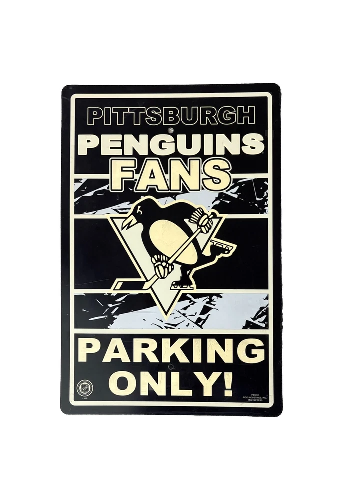 NHL Pittsburgh Penguins Reserved Parking Sign Fans Room/Bar Decor 12"x 18" Large - Image 1 of 4