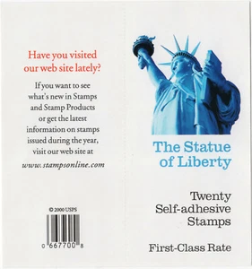 Scott #3451a 34¢ Statue of Liberty Booklet of 20 Stamps - MNH - Picture 1 of 2